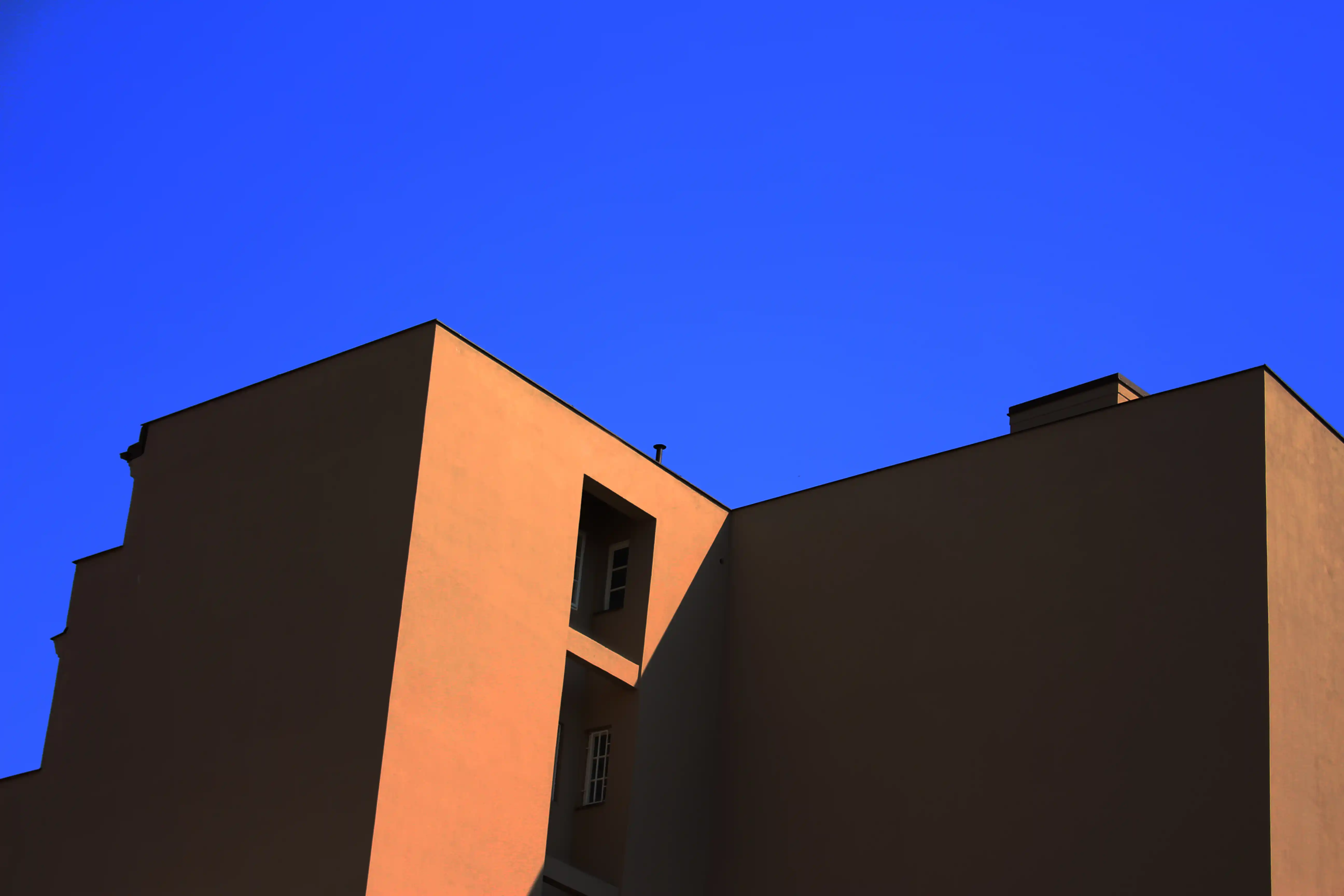 Blue Orange House | fine art photography by Jan Maghreb