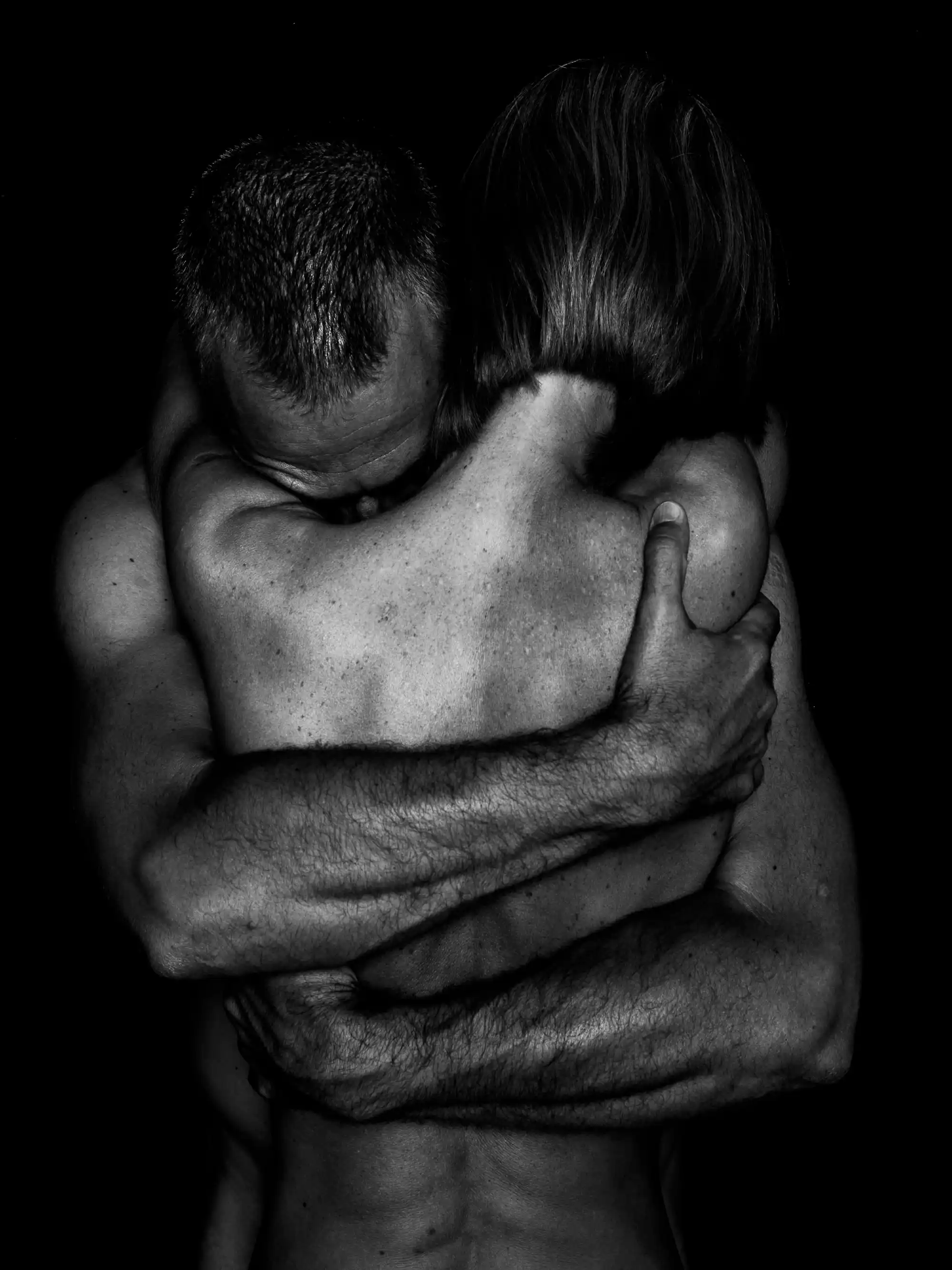 Love Around Hearts — black and white fine art photograph by Jan Maghreb
