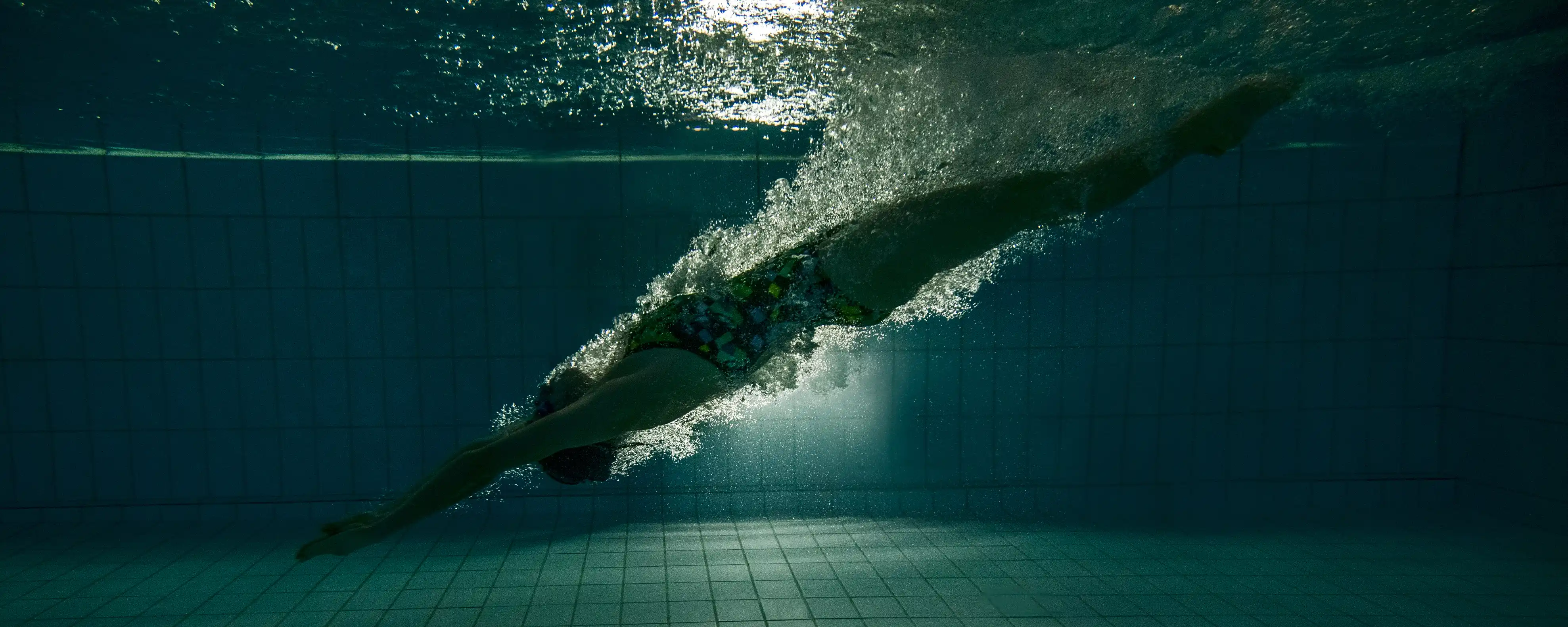 Swimmer – panoramic fine art photography by Jan Maghreb